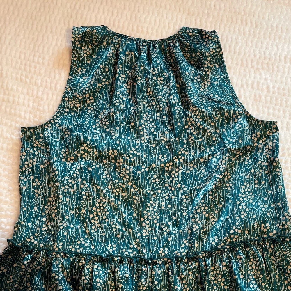 Joie | Women’s Jevan Satin Top | Teal Floral Sleeveless Top | Women’s Top | NWOT - Picture 8 of 12